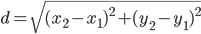 distance equation, Pythagorean theorem