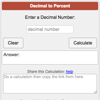 How to write a precent as a decimal