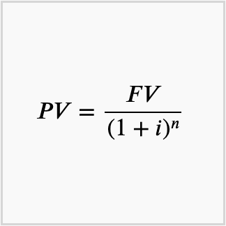 formula for present value of a sum