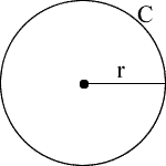 Circle Geometric Shape with Radius