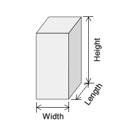 square column schematic with dimensional units for cubic yards of concrete volume calculation