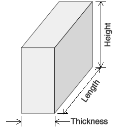 wall schematic with dimensional units for cubic yards of concrete volume calculation