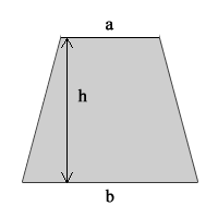 trapezoid area for cubic yard calculation