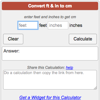 Convert Inches To Cm Conversion Chart