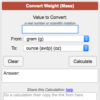 Us Weight Conversion Chart