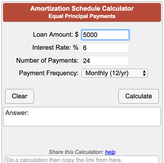 Amortization Chart Calculator