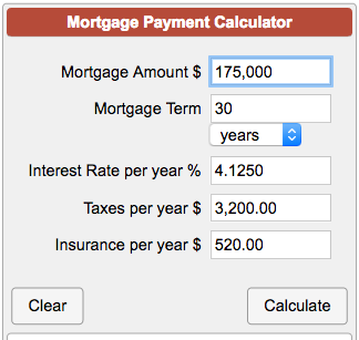 Mortgage Payment Chart