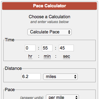 Half Marathon Pace Chart Miles