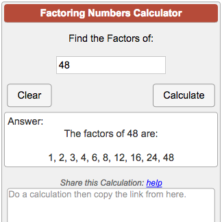 Factoring Calculator