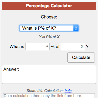 solving percent problems calculator