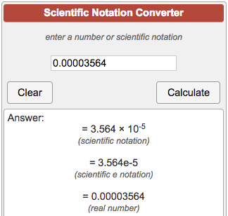 Scientific Conversion Chart