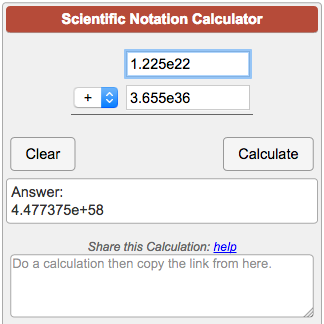 Scientific Notation Converter Chart