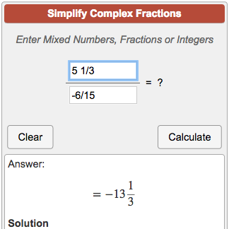 complex fractions calculator