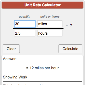 Hours To Miles Conversion Chart