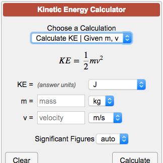 Bullet Kinetic Energy Chart