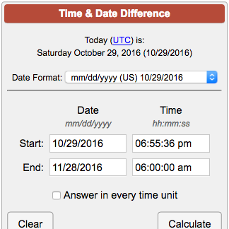 difference between two dates in milliseconds online